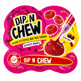 Dip and chew cherry ממתקי גומי במילוי ג׳ל חמוץ בטעם דובדבן