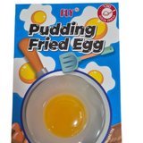 Pudding Fried Egg ממתק בצורת ביצה בתוספת סירופ וסוכריות קופצות