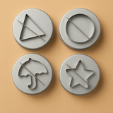 Dalgona Korean cookie תבנית להכנת עוגיות דלגונה קוריאניות בסגנון משחקי הדיונון