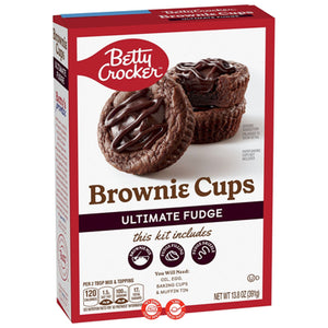 Betty Crocker Brownie Cup Fudge בטי קרוקר עיגולי פאדג שוקולד מאפין עוגיות