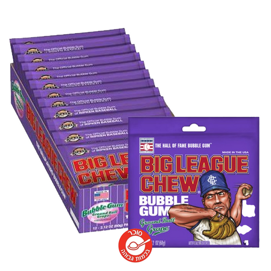 Big League Big Chew Grape  ליגת הפוטבול מסטיק בטעם ענבים