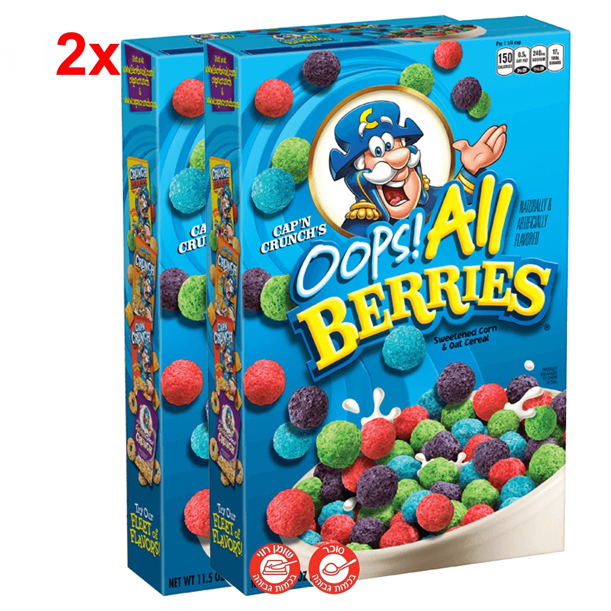 Cap’n Crunch All Berries קפטן קראנץ דגני בוקר מיקס ברי של הכל