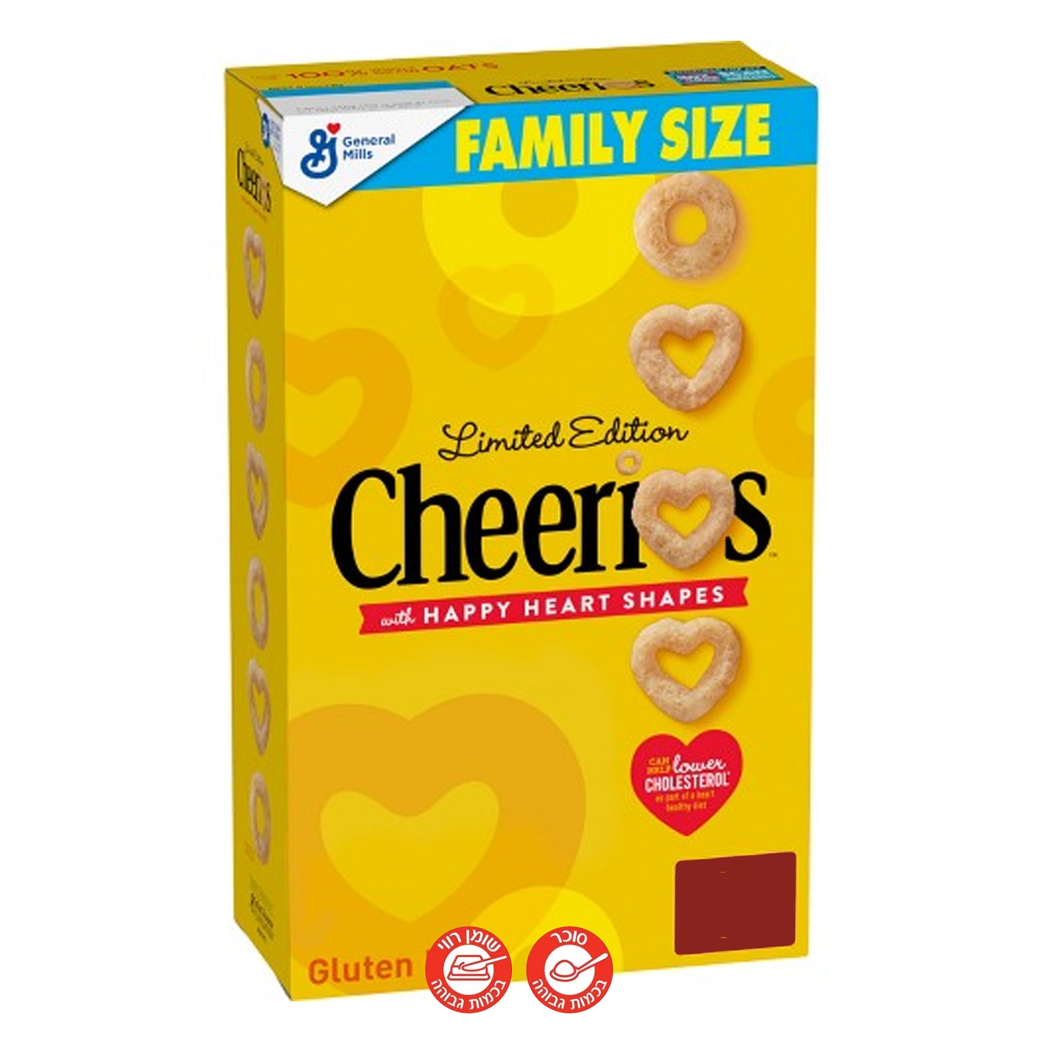 Cheerios Family Hearts צ'יריוס לבבות דגני בוקר ללא גלוטן