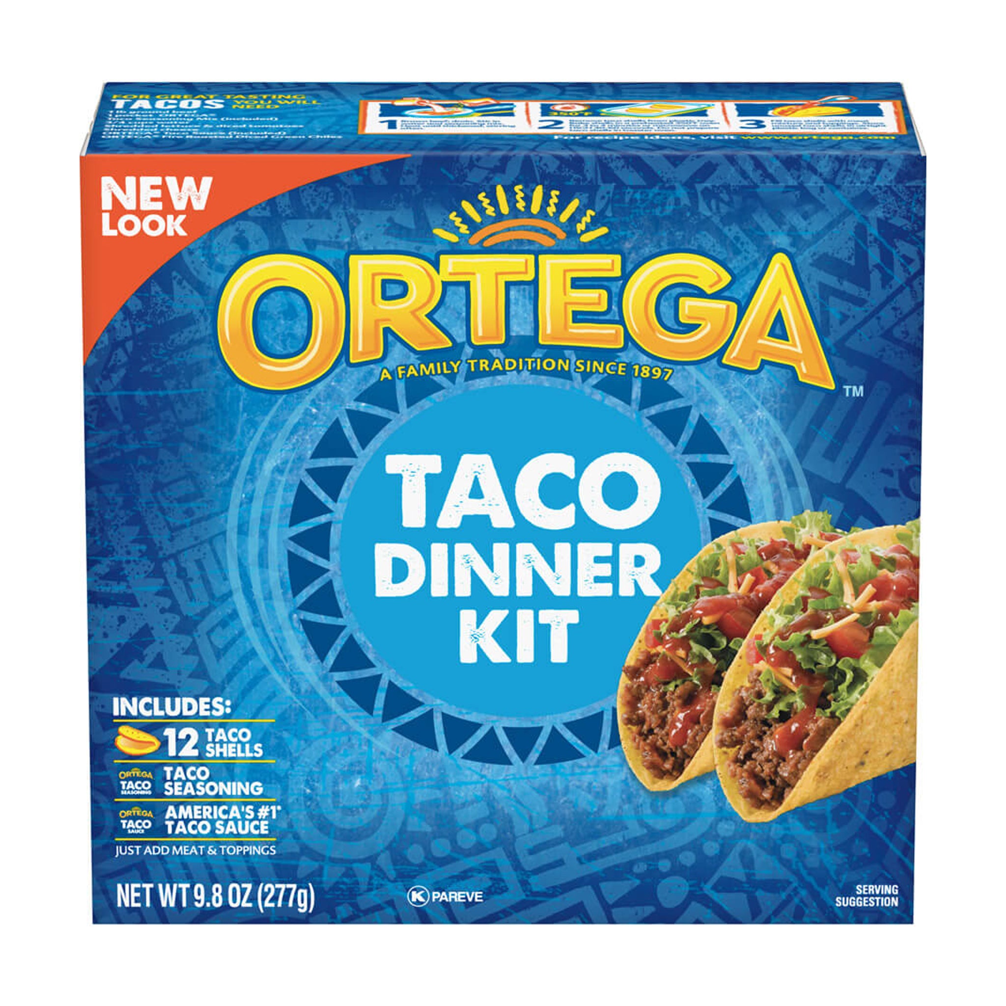 Ortega Taco Shells טאקו מקסיקני להכנה 12 יחידות