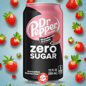 Dr Pepper Strawberry Cream Zero ד’ר פפר קרם תות זירו ללא סוכר שתיה