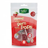 Gem Pops cherry סוכריות על מקל אורגניות ללא צבעי מאכל בטעם דובדבן