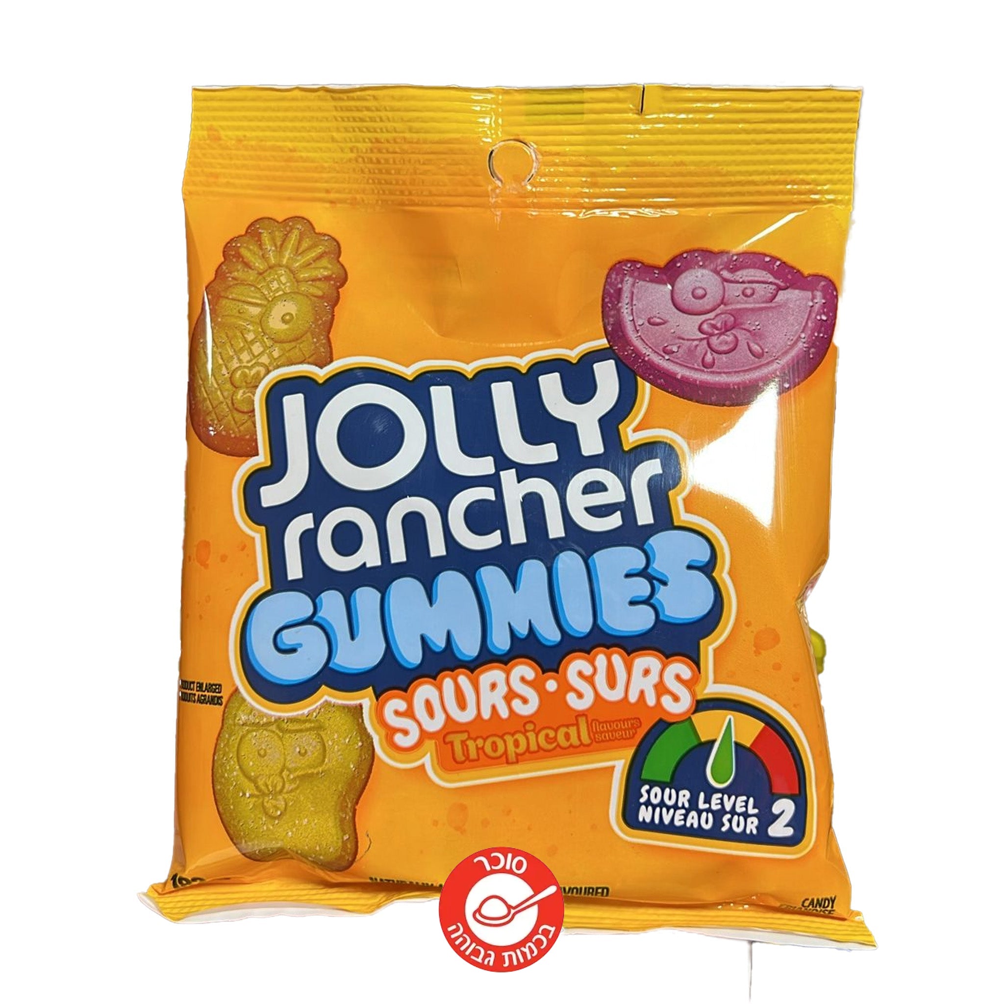 Jolly Rancher Gummies Sour ג'ולי ראנצ'ר סוכריות גומי חמוצות בטעם טרופי