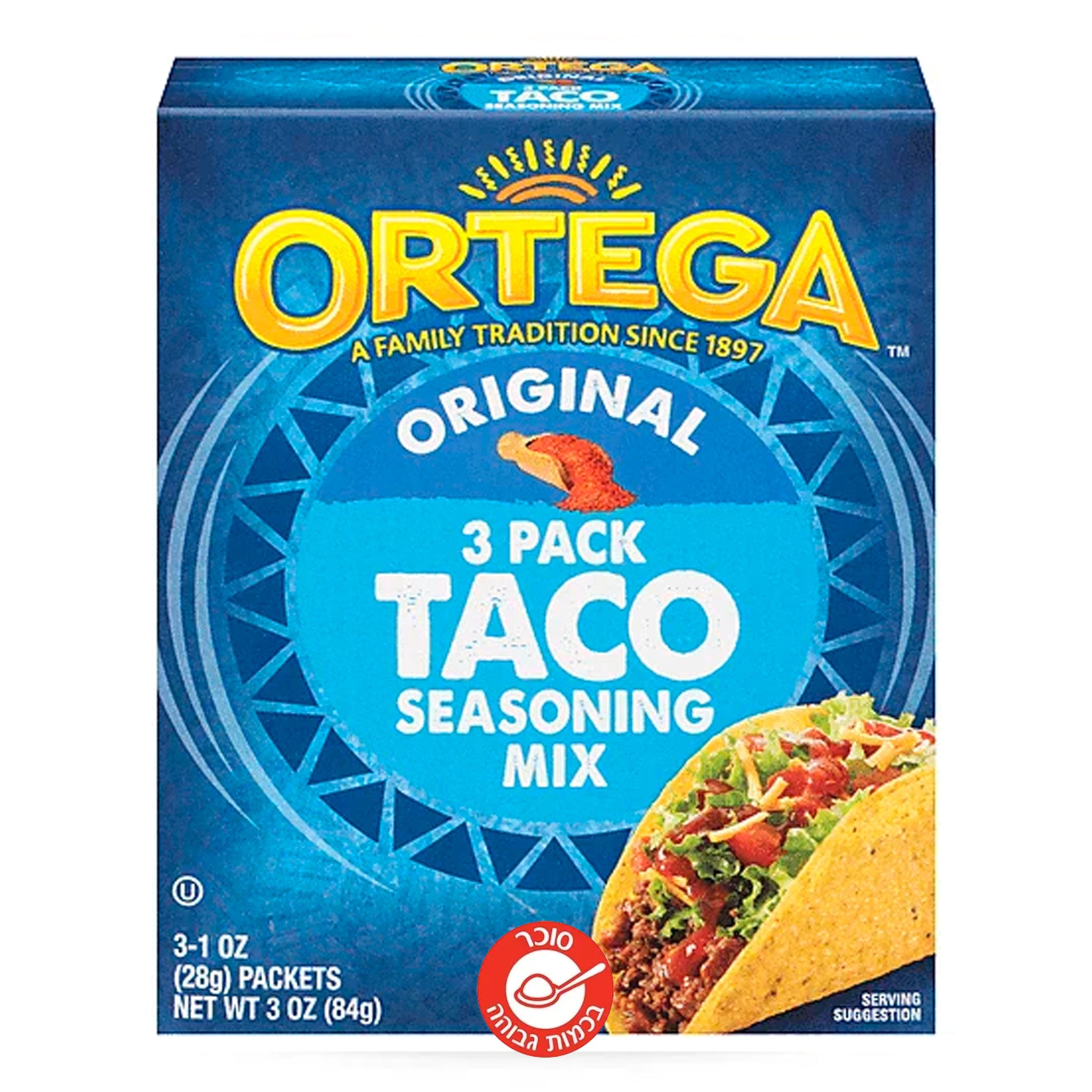 Ortega Taco Seasoning Mix ערכה להכנת טאקו מתובל