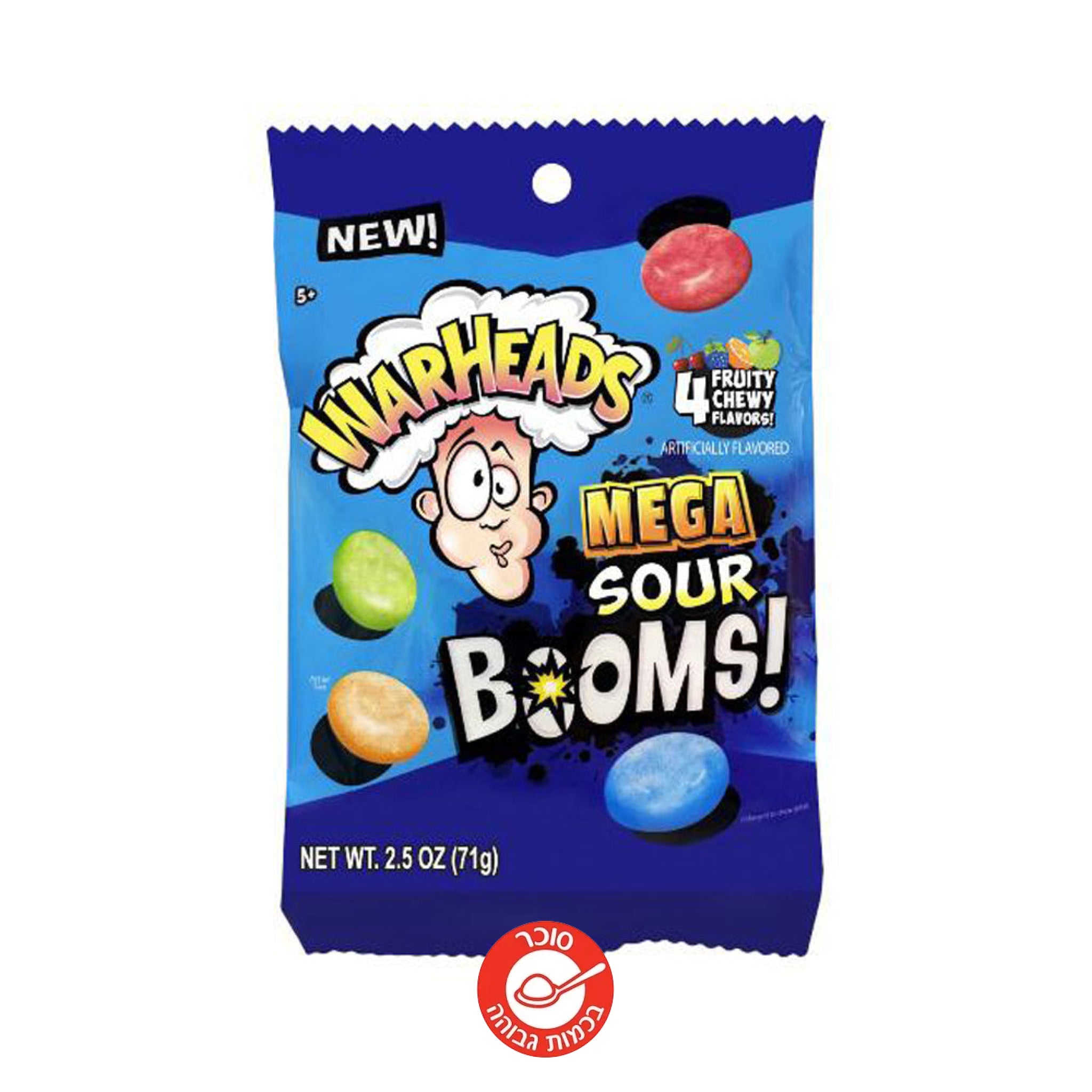 Warheads Mega Sour Bombs Fruity Chew סוכריות רכות סופר חמוצות וורהאדס