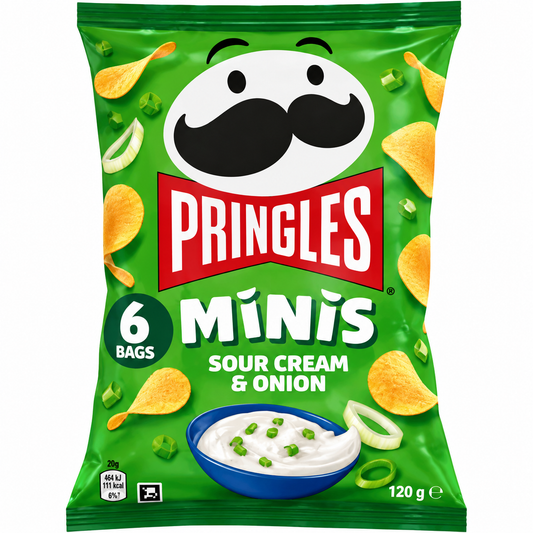 Pringles Sour Cream and onion פרינגל שמנת חמוצה מארז מיני