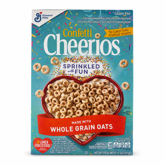 Cheerios conffetti צ׳יריוס דגני בוקר וניל קונפטי