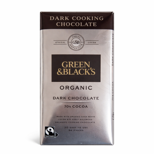 Green and black organic 70% שוקולד מריר אורגני לאפייה