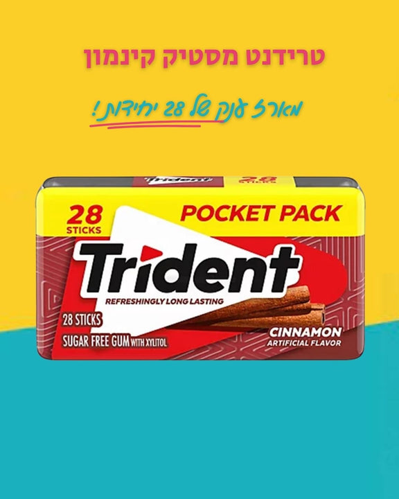 Trident Cinnamon טרידנט מסטיק קינמון 28 יחידות