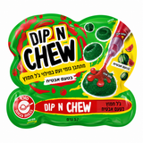 Dip and chew ממתקי גומי עם מזרק ג׳ל חמוץ בטעם אבטיח
