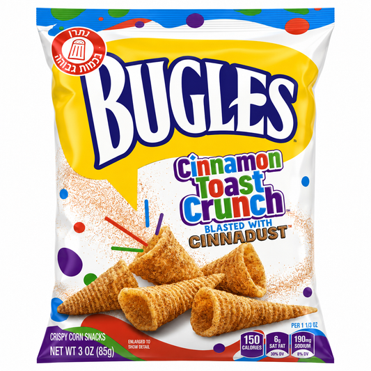 Bugles Connamon Toast Crunch באגלס