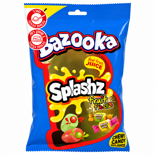 Bazooka splashes tropical סוכריות טופי בטעמי פירות טרופיים