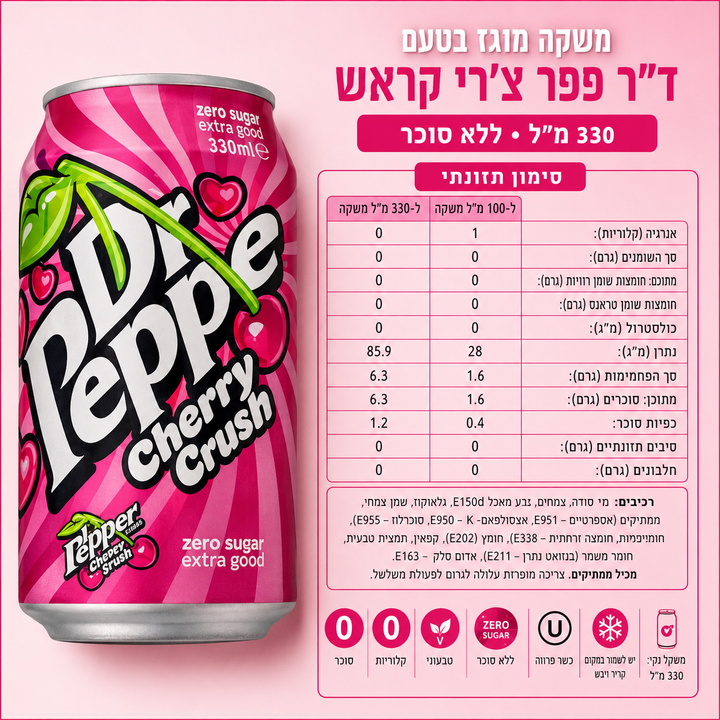 Dr.Pepper cherry דר פפר בטעם דובדבנים