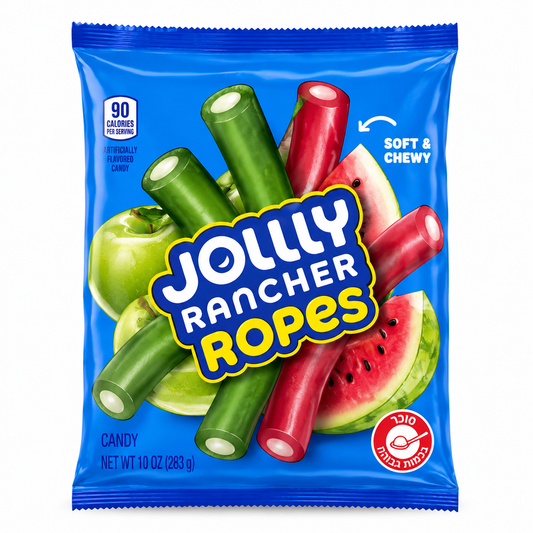 Jolly Rancher Ropes ג׳ולי ראנצר במילוי סוכר