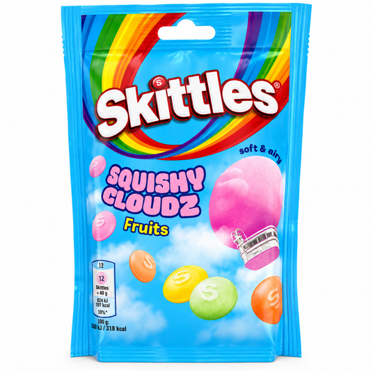 Skittles squishy clouds fruits סקיטלס סוכריות סקווישי בטעמי פירות