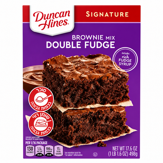 Double Fudge brownie  תערובת להכנת עוגה דאבל פאדג