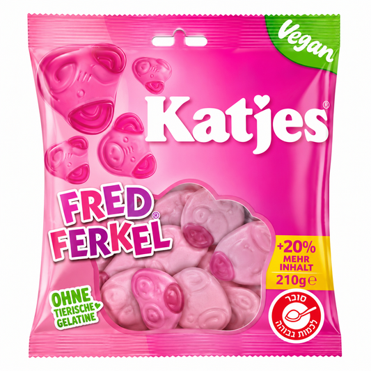 Katjes Fred Ferkel פרד פרקל סוכריות ויגן מרשמלו גומי