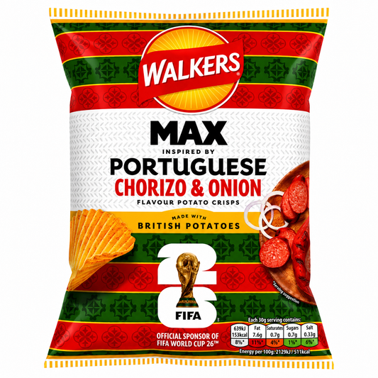 Walkers protugese Chorizo צ׳יפס צוריסוס בסגנון פורטוגזי