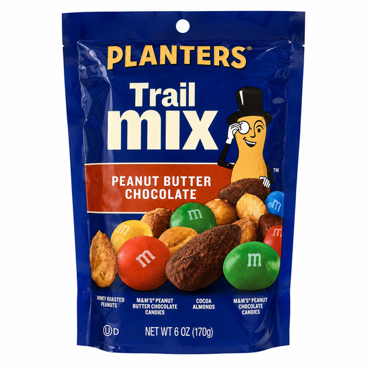 Planters Trail mix מיקס בוטנים ושקדים מצופים שוקולד