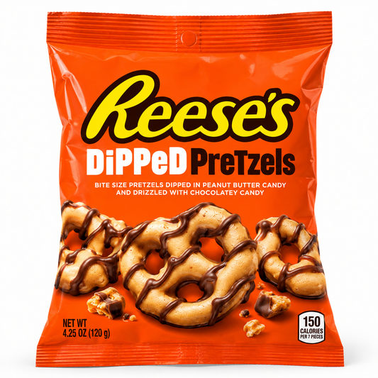 HERSHEY'S  Reese's Dipped Pretzels הרשיס פרצל טבול בשוקולד
