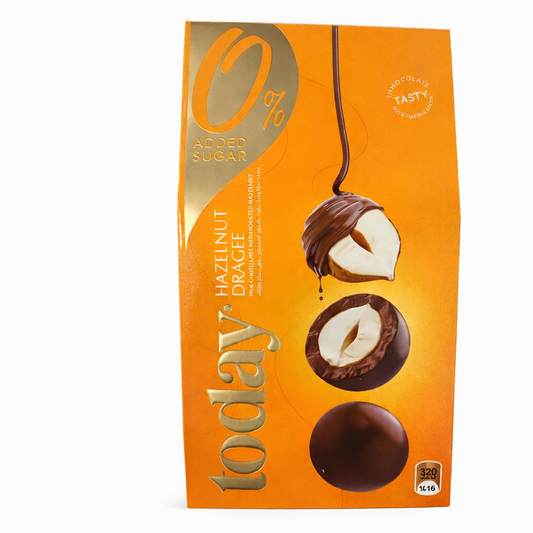 Today Hazelnut  Dragee שוקולד חלב דרז׳ה אגוזים ללא סוכר