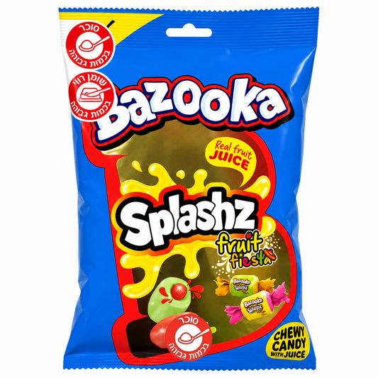 Bazooka splashes tropical סוכריות טופי בטעמי פירות טרופיים - סוכריות