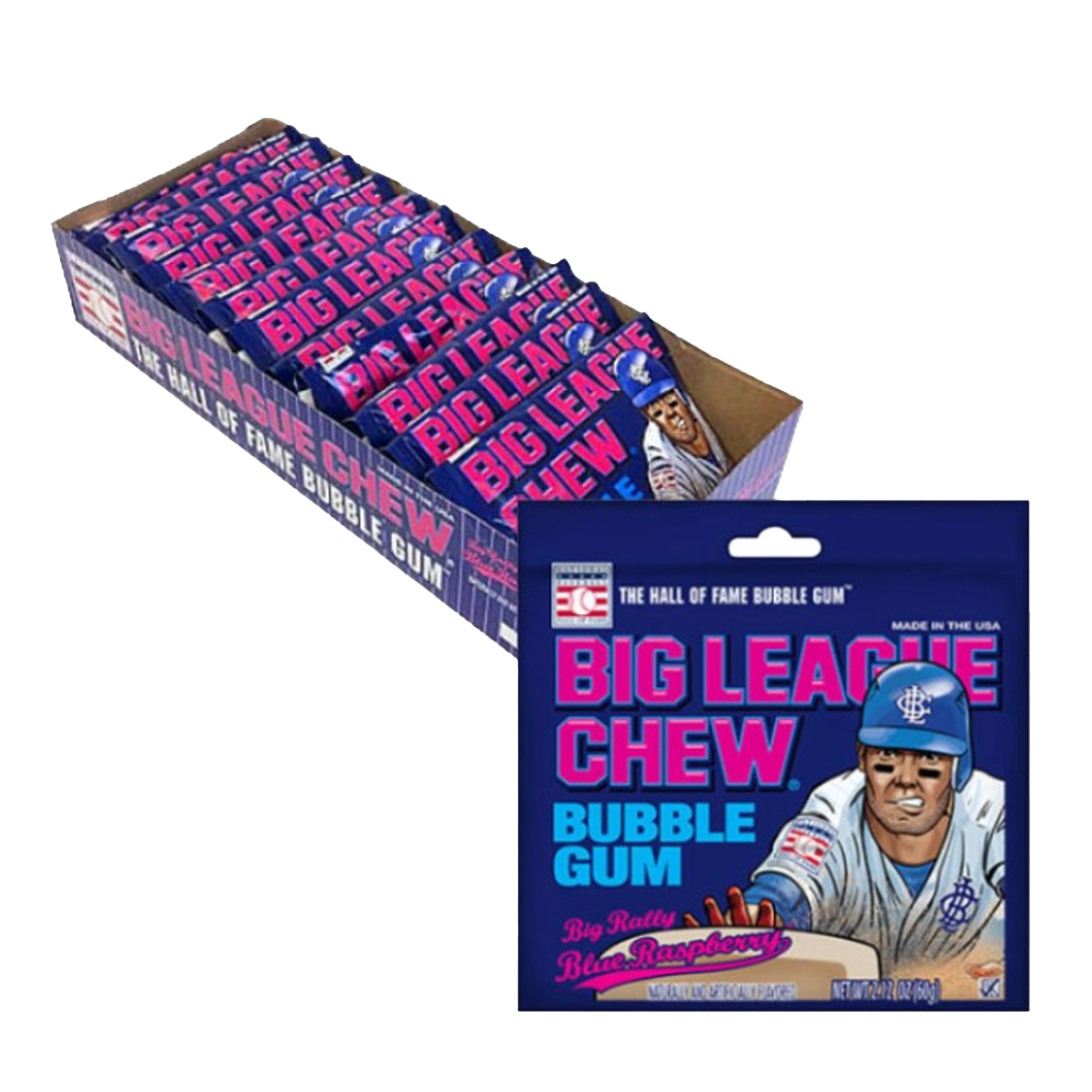 Big League Big Chew Pink ליגת הפוטבול מסטיק אוכמניות