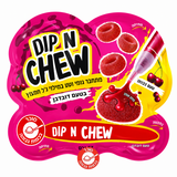 Dip and chew cherry ממתקי גומי במילוי ג׳ל חמוץ בטעם דובדבן - שוקולדים
