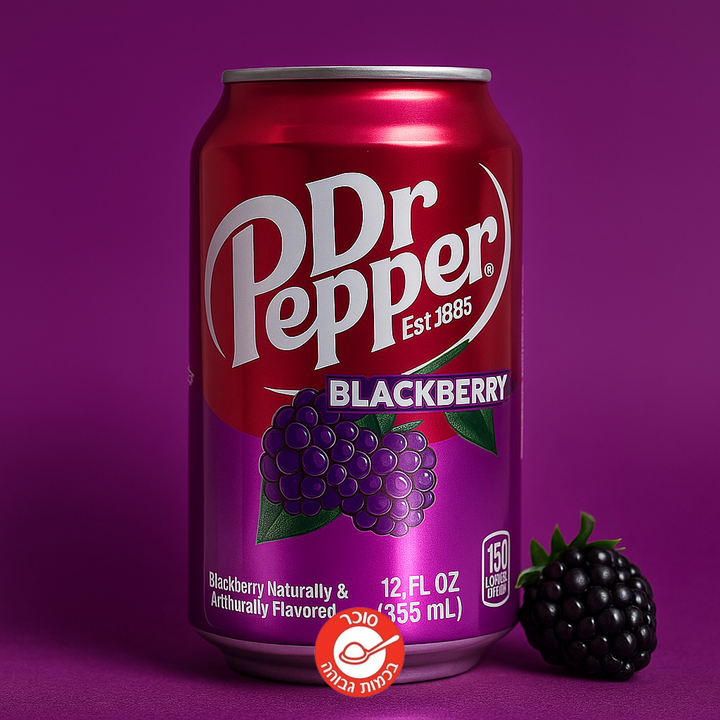 Dr.Pepper Black berry ד״ר פפר בלק ברי טעם חדששש