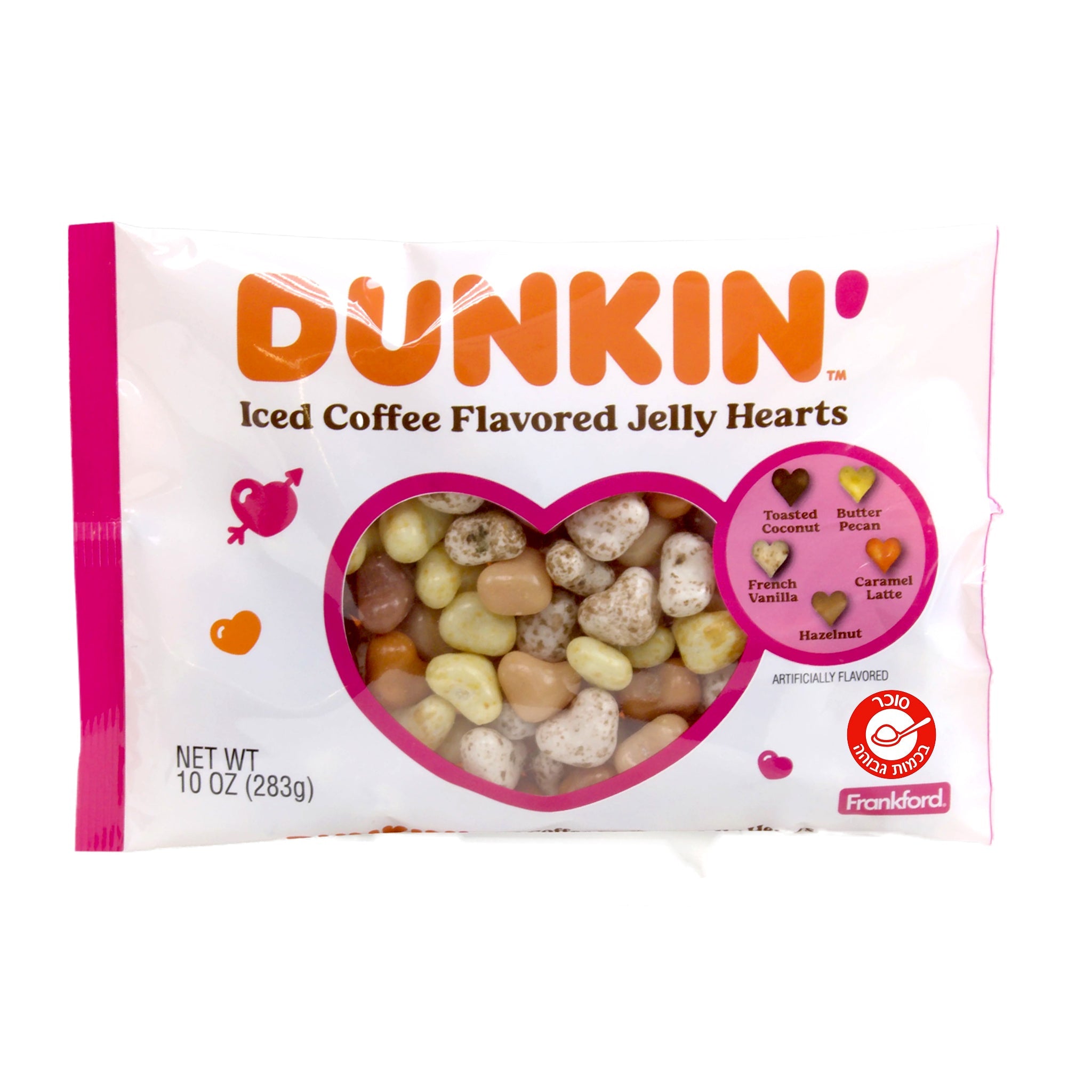 Dunkin Iced Coffee Jelly Hearts סוכריות ג'לי בטעמי קפה דנקין