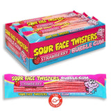 Face Twisters Sour Strawberry Bubble Gum מסטיק חמוץ מאוד בטעם תותFace Twisters Sour Strawberry Bubble Gum מסטיק חמוץ מאוד בטעם תות