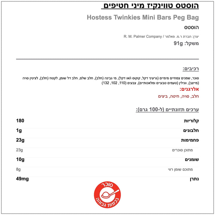 Hard candy Twinkies סוכריות טופי טווינקיס - סוכריות