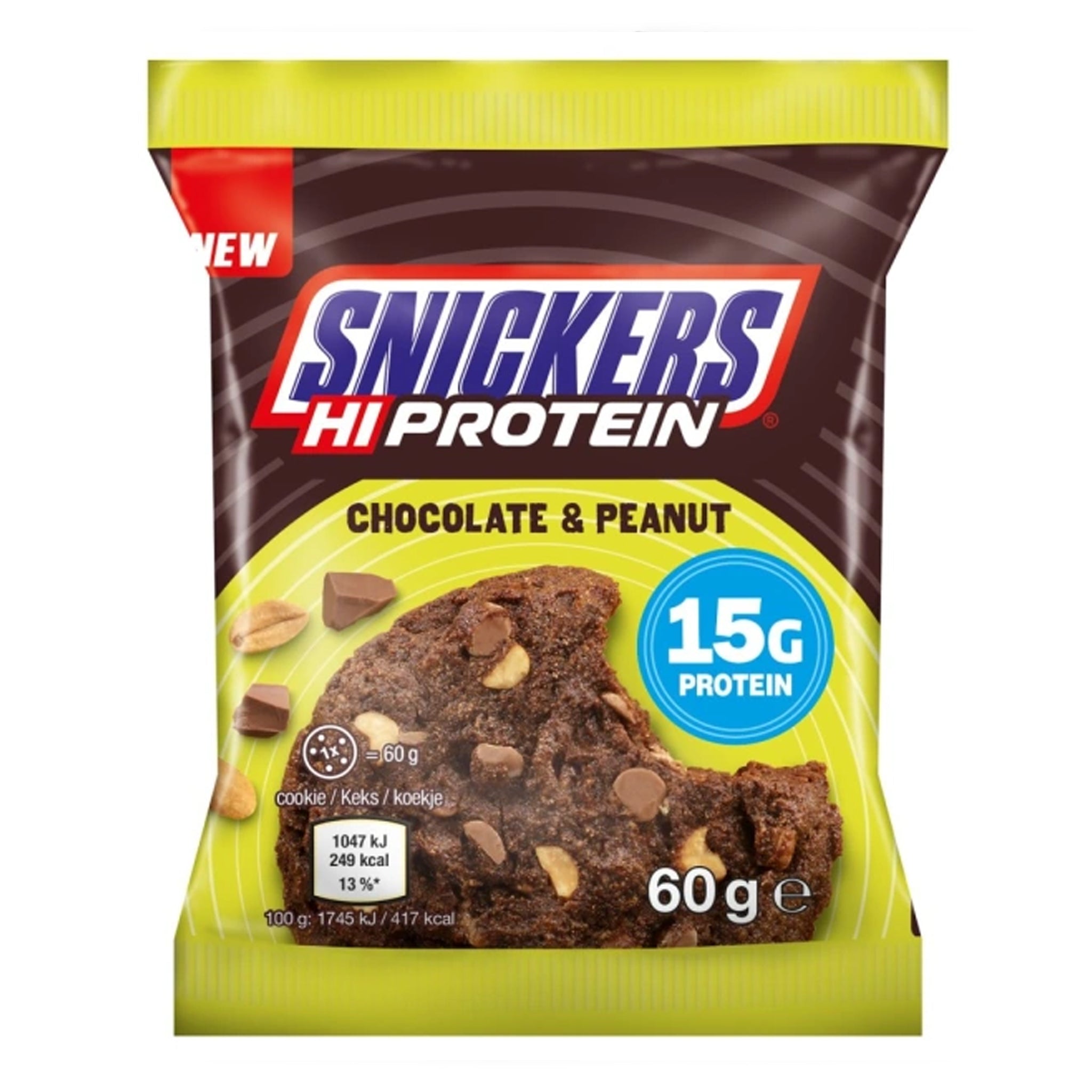 Snickers Chocolate & Peanut Butter Hi Protein עוגית סניקרס פרוטאין עם בוטנים ושוקולד