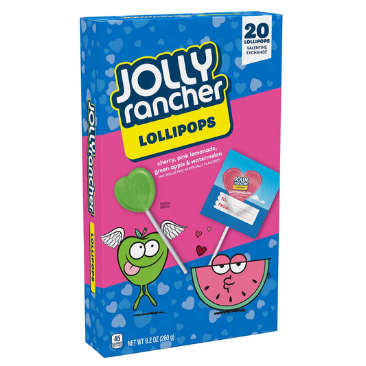 Jolly Rancher 20 Lollipops סוכריות על מקל ג'ולי ראנצ'ר
