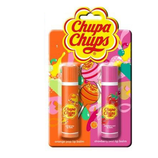 Lips Bulm Chupa Chups Orange Straberry שפתון צ'ופה תפוז תות