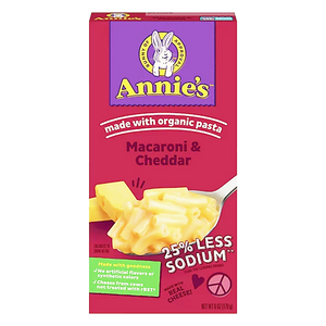 Annie's Mac and Cheese 25% less Soduim אניז מק אנד צ'יז מופחת מלח