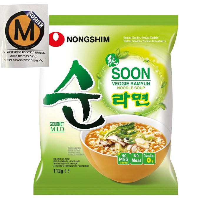 Nogshim Soon Veggie Ramyan ראמן ירקות קוריאני בד"ץ חוג רמב"ם