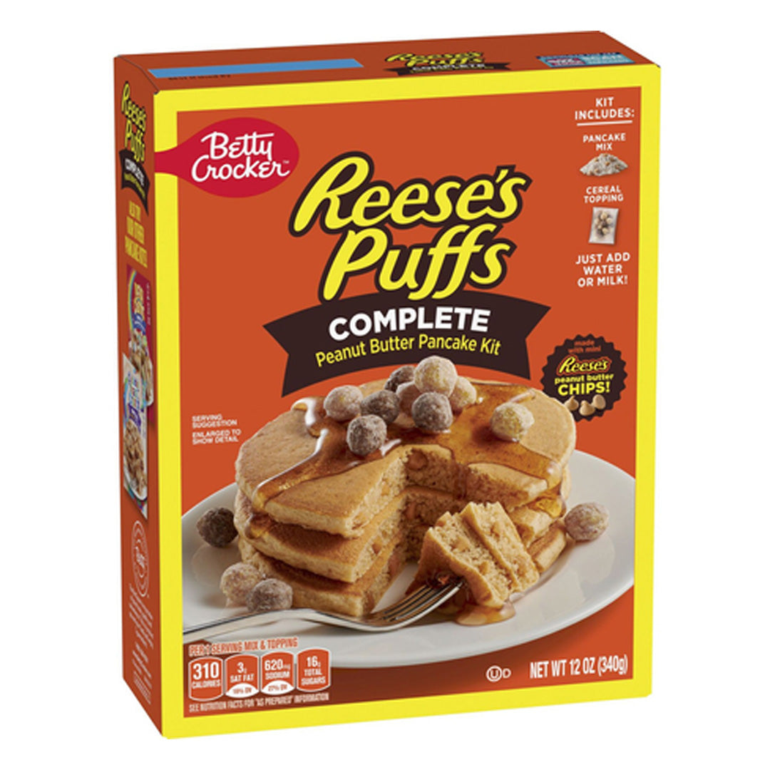 Betty Crocker Reese's Puffs Peanut Butter Pancake בטי קרוקר מיקס להכנת עוגת פנקייק