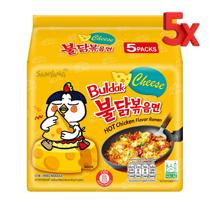 Ramen cheese X5 מארז חמישיה ראמן קוריאני חריף גבינה