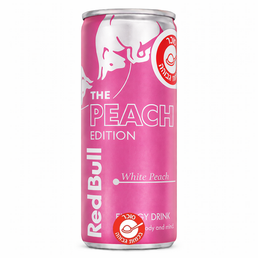 Redbull white peach רדבול אפרסק לבן שתיה