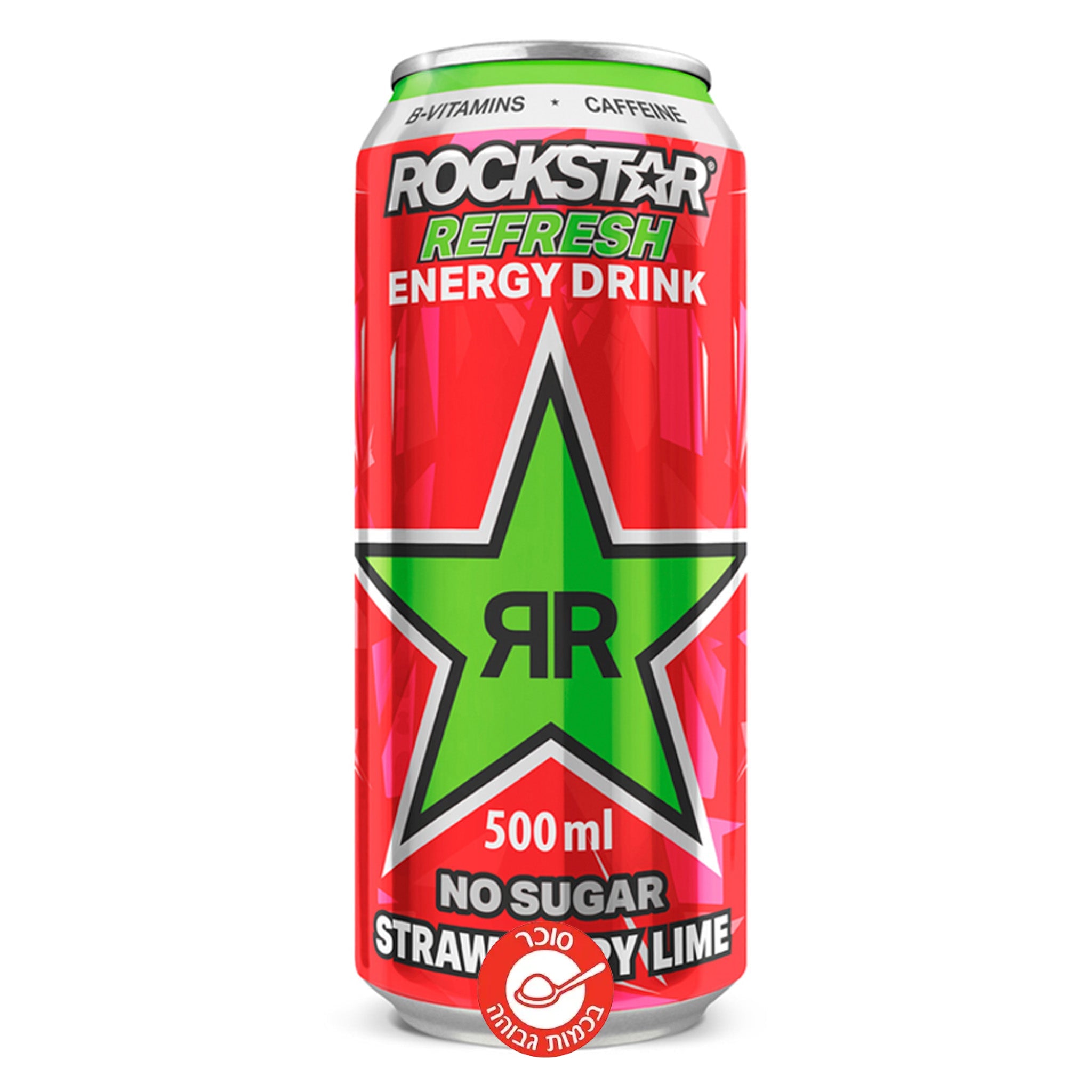 RR RockStar Strawberry Energy Drink רוקסטר משקה אנרגיה בטעם תות