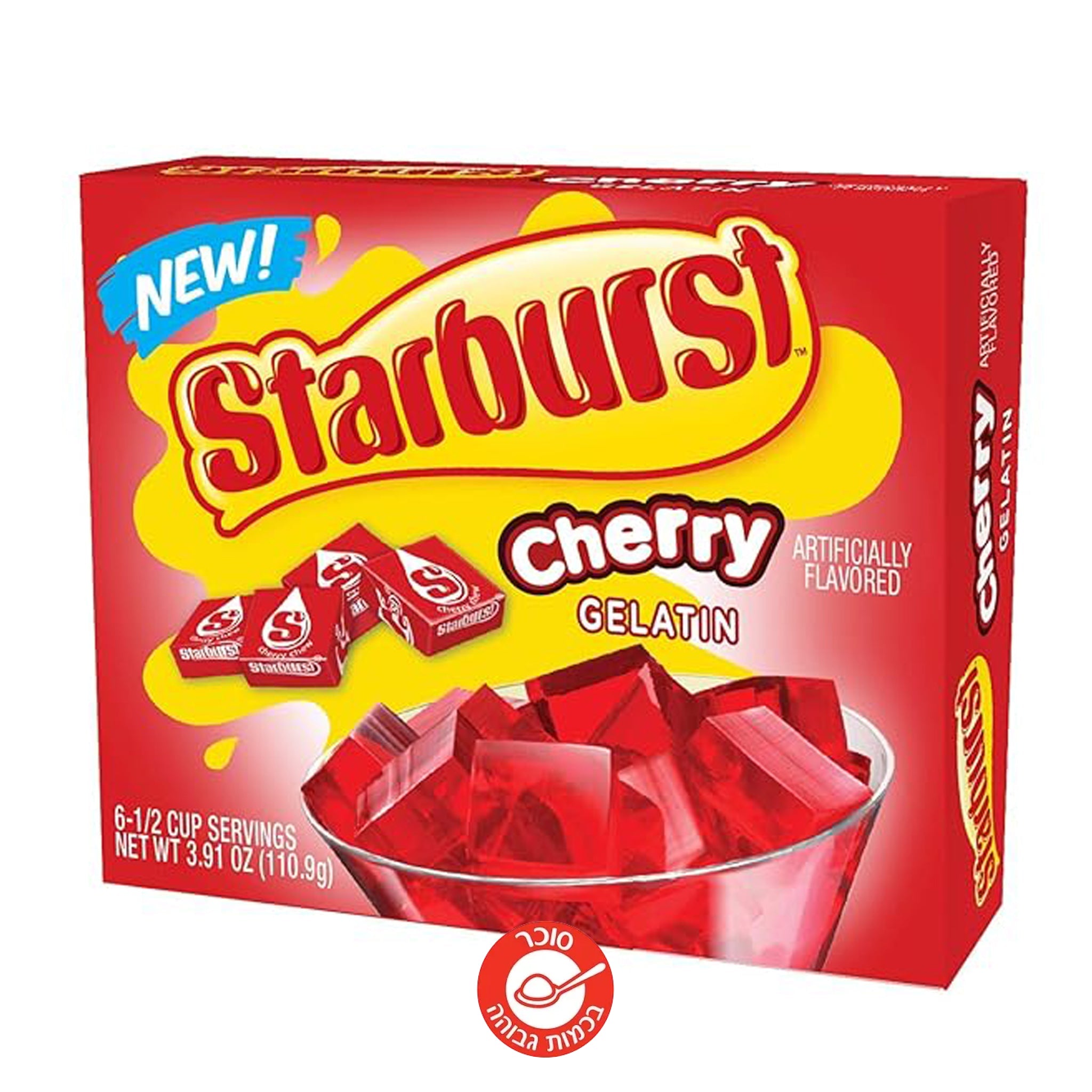 Starburst Cherry Jello סטארבסט ג'לי להכנה בטעם דובדבן