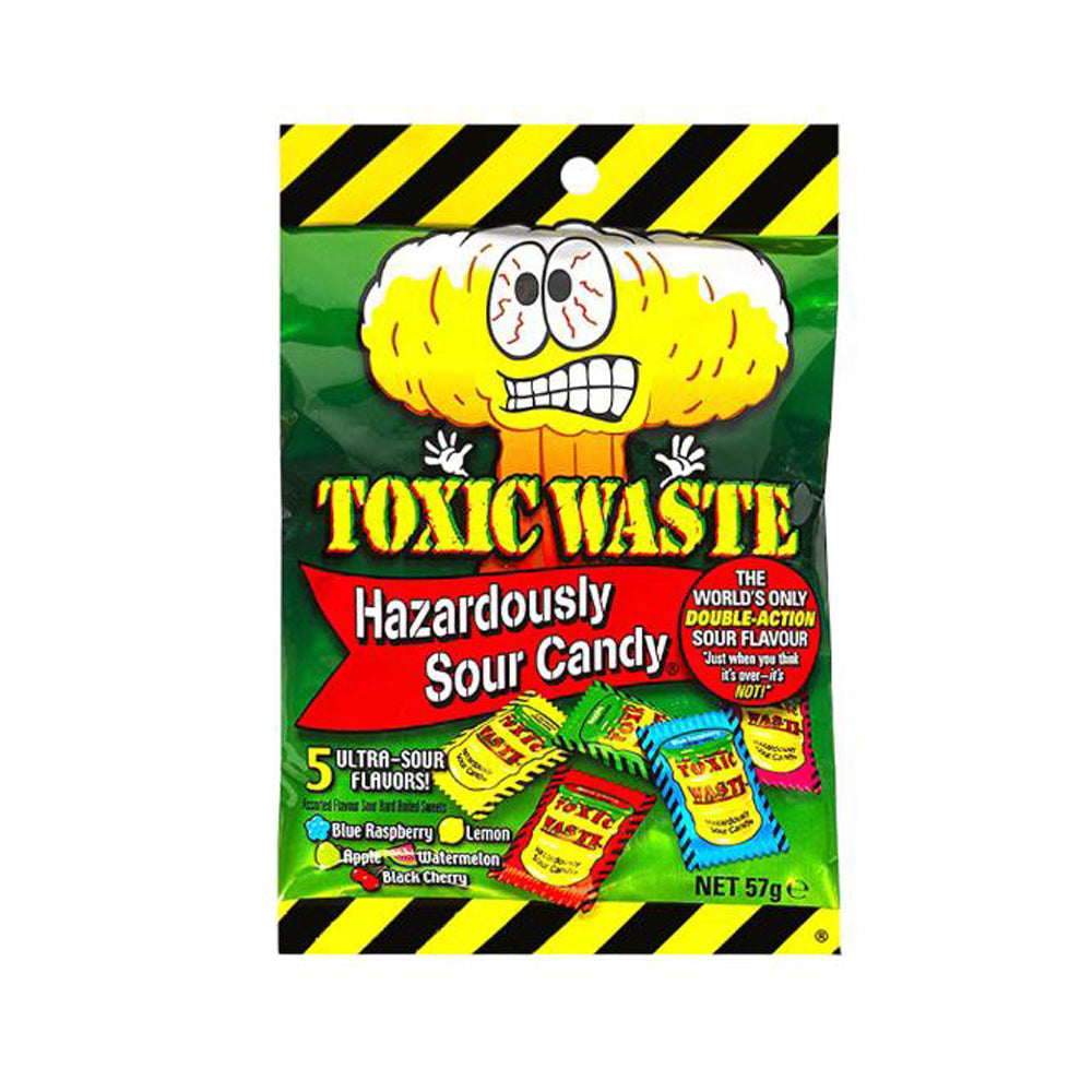 Toxic Waste Sour Candy Double Action סוכריות חמוצות אפקט כפול