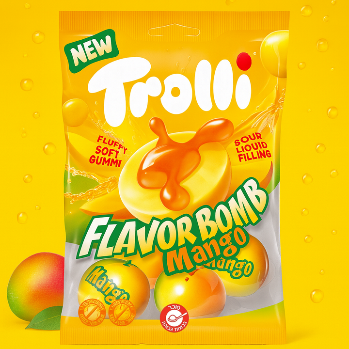 Trolli Flavor Bomb טרולי סוכריות גומי עם מיץ מנגו