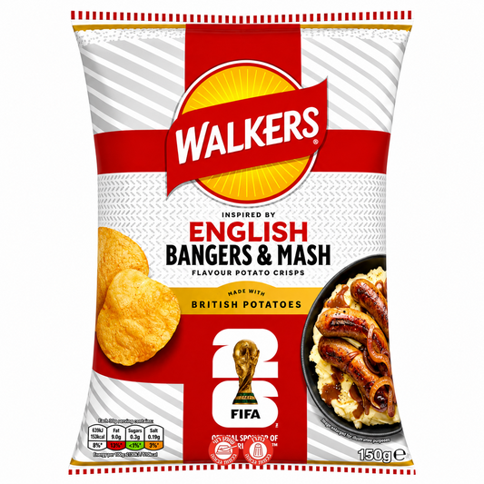 Walkers English breakfast bangers and mash צ׳יפס וולקר בטעם ארוחת בוקר בריטית - חטיפים