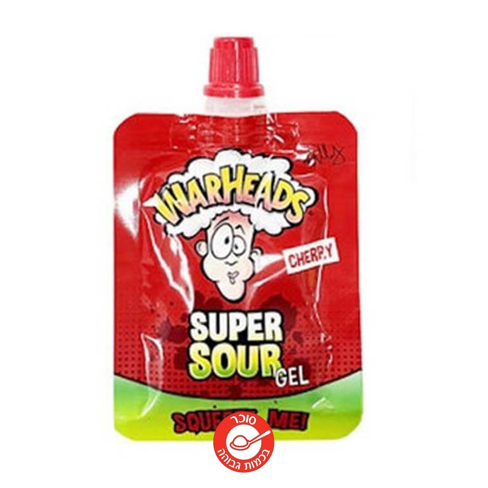 Warheads Super Sour Gel Cherry וורהאדס ג'ל סופר חמוץ בטעם דובדבן